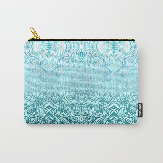 Twists & Turns in Turquoise & Teal Carry-All Pouch