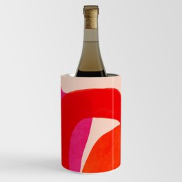 relations IV - pink shapes minimal painting Wine Chiller