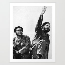 Che Guevara And Fidel Castro Art Print
