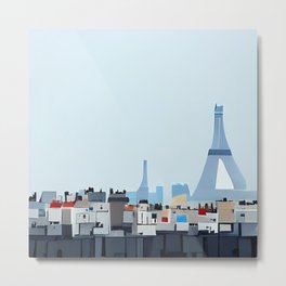Paris Skyline II Metal Print | Paris, Digital, City, Skyline, Graphicdesign 