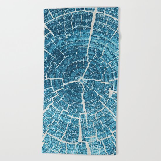WOOD CUT / indigo Beach Towel