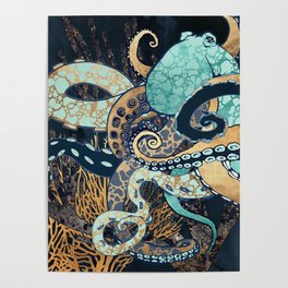 Metallic Octopus II Poster