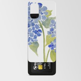 Blue Gouache Hydrangea Android Card Case