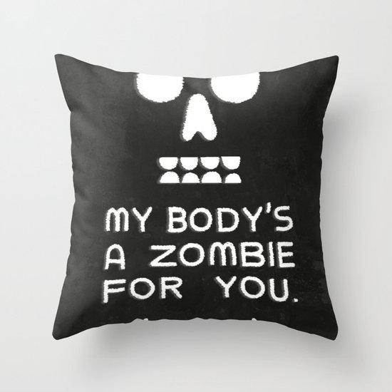 Zombie Love Throw Pillow