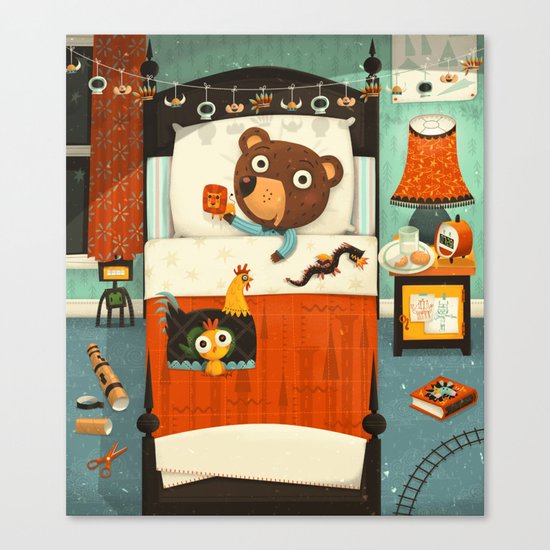 Bedtime for dragon hunters Canvas Print