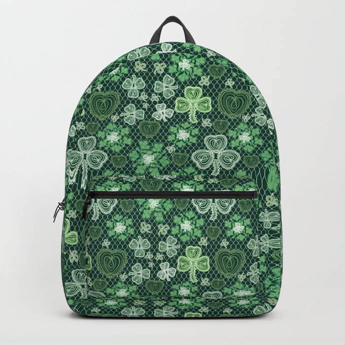 Dark Green Irish Lace Backpack
