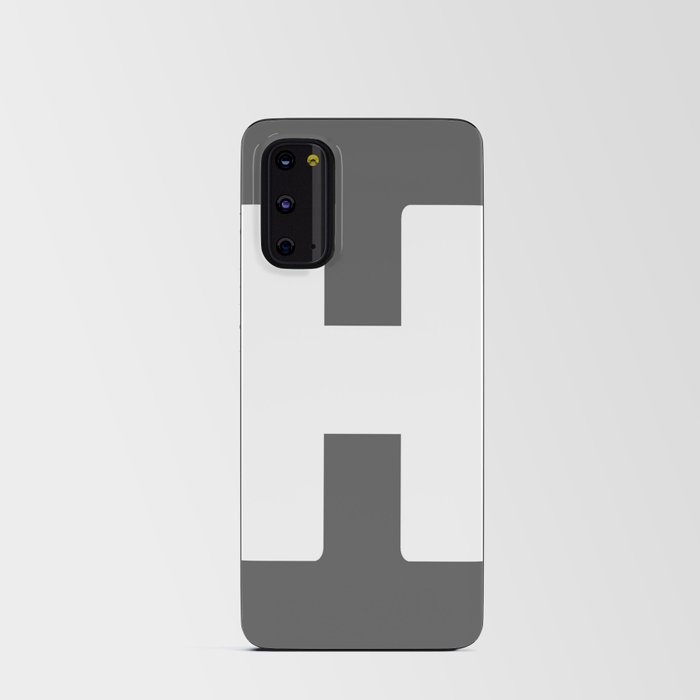 H (White & Grey Letter) Android Card Case