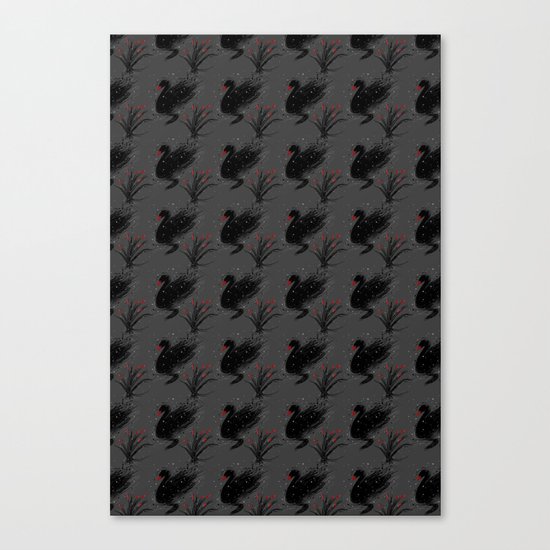 Winter Black Swan Canvas Print
