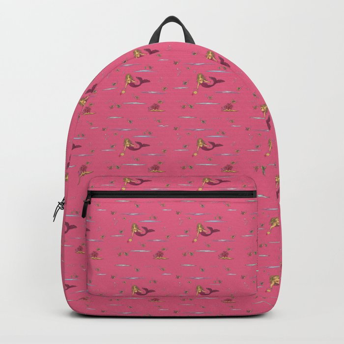 Fashionable Mermaid Pink Backpack By Koloreecreative