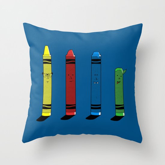 Not The Sharpest Crayon Throw Pillow