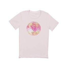 Disco Ball – Pink Ombré T Shirt | Rainbow, Discoball, 60S, Dance, Drawing, Flowerpower, Disco, Peace, Love, Retro 