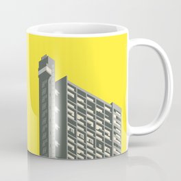 Trellick Tower London Brutalist Architecture - Yellow Coffee Mug