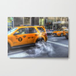 New York Taxis Metal Print