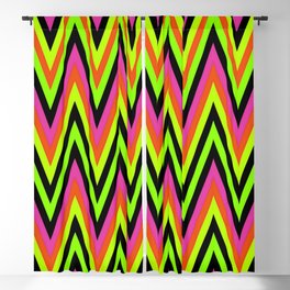 Chevron Design In Green Lime Red Pink Zigzags Blackout Curtain