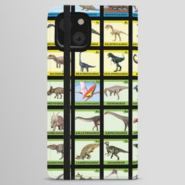 65 MCMLXV Prehistoric Periodic Table of Dinosaurs Pattern iPhone Wallet Case