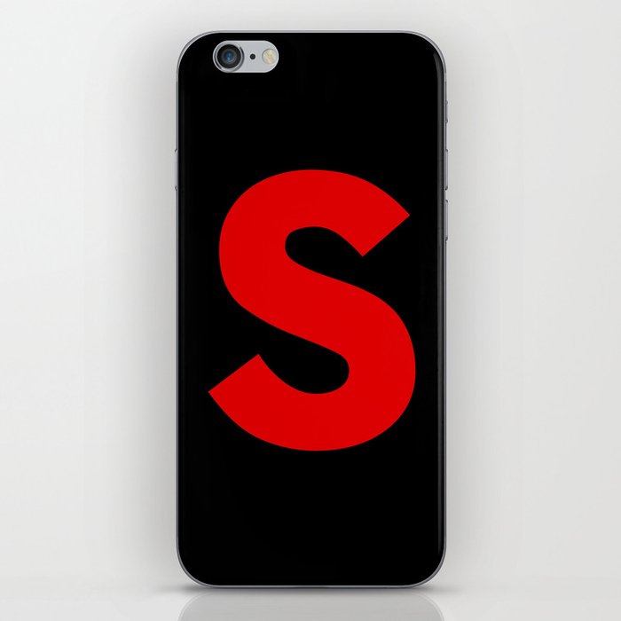 letter S (Red & Black) iPhone Skin
