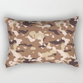 Brown Camouflage Rectangular Pillow