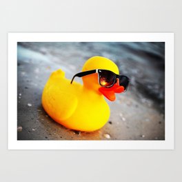 Beach Duck Art Print