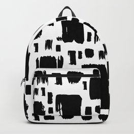 Abstract Paint Strokes - Black and white Backpack