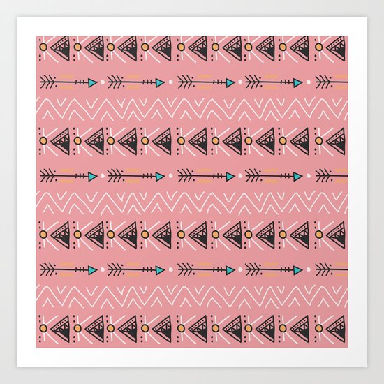 Triangle arrow pattern Art Print