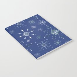 Snowflakes - Dark Blue Notebook