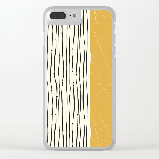 Gold Zebra Stripes Clear iPhone Case