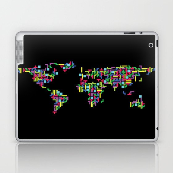 Tetris world (black one) Laptop & iPad Skin