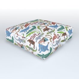 Endangered Reptiles Around the World Outdoor Floor Cushion