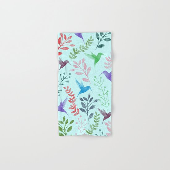 Watercolor Floral & Birds III Hand & Bath Towel