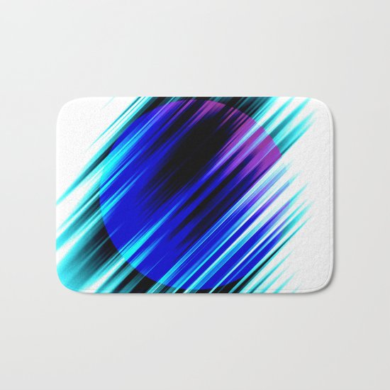 Turquoise Purple Hidden Planet Bath Mat