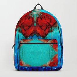 Hearts On Fire Patterns - Romantic Art By Sharon Cummings Backpack
