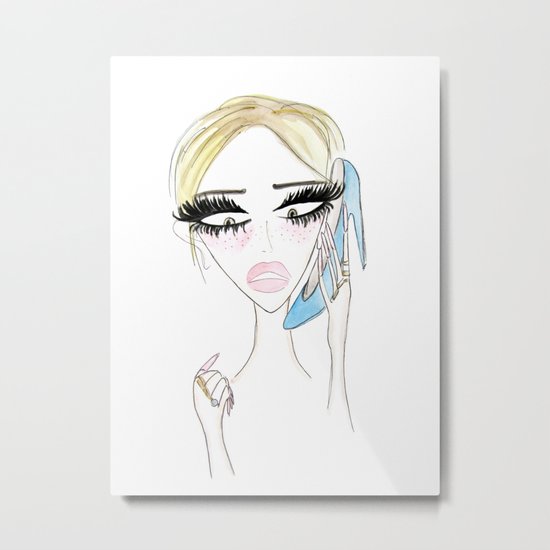 Busy Talking Metal Print