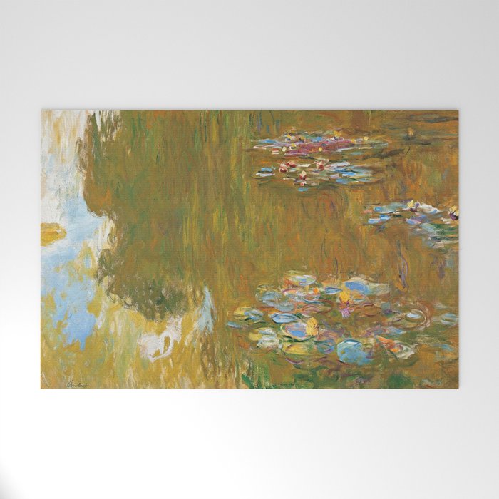 Claude Monet Nymphéas,1917-19, Water Lilies, yellow Welcome Mat