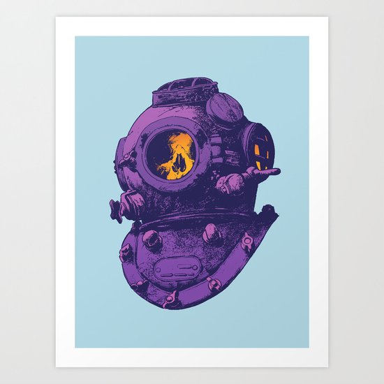 Dead diver Art Print
