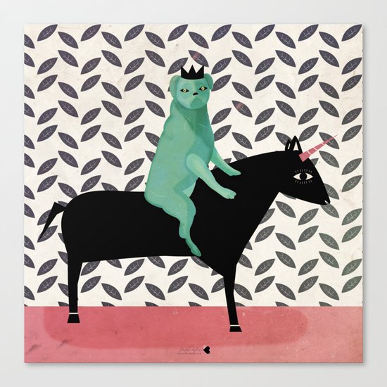 dog king, welcome to internet, meh! Canvas Print