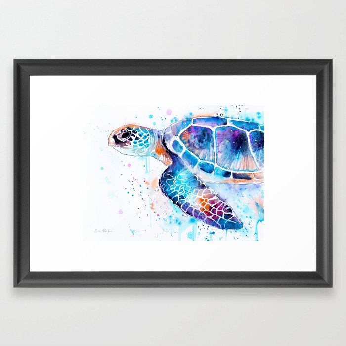 Sea turtle Framed Art Print
