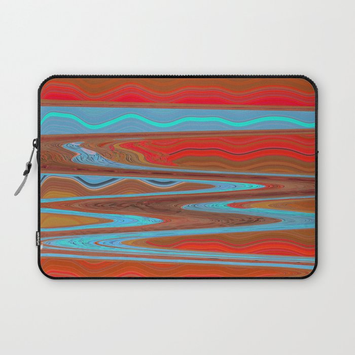 Abstract Retro Lava Water Deep Earth Landscape Laptop Sleeve
