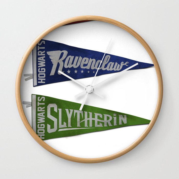 Vintage Hogwart's Pennant Collection Wall Clock