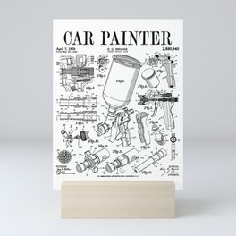 Car Automotive Painter Paint Spray Gun Vintage Patent Print Mini Art Print