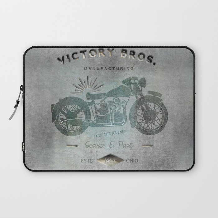 Motorbike Vintage Grunge Poster Laptop Sleeve