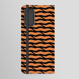 Tiger Wild Animal Print Pattern 324 Orange and Black Android Wallet Case