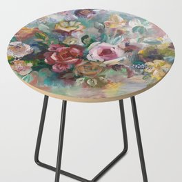 Floral Acrylic Painting 1 Side Table