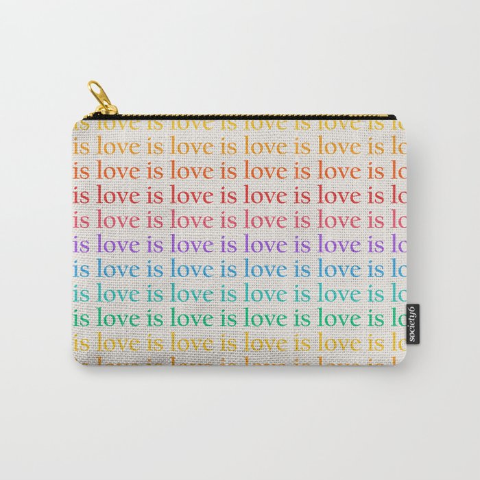 Love Is Love pattern rainbow Carry-All Pouch