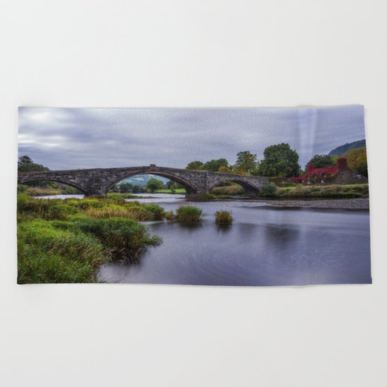 Autumn Cottage Beach Towel