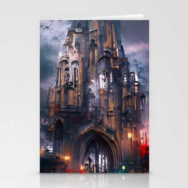 A Dark Gothic Cathedral Stationery Cards
