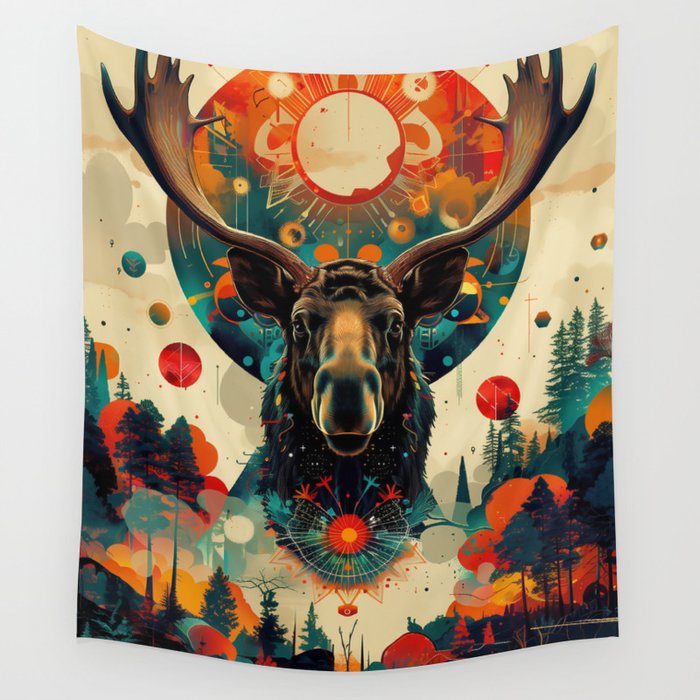 Dream Moose Wall Tapestry