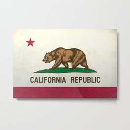state of California flag  Metal Print | 4Thofjuly, Hstudio, Graphicdesign, Californiausa, Oldflag, Retro, Seal, Statesflag, California, Americanstates 