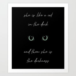Cat in the Dark Art Print