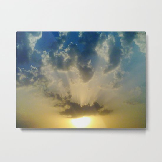 Pushing 'em away Metal Print