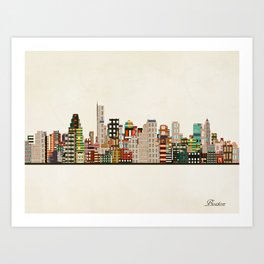 Boston Skyline Art Prints For Any Decor Style Society6
